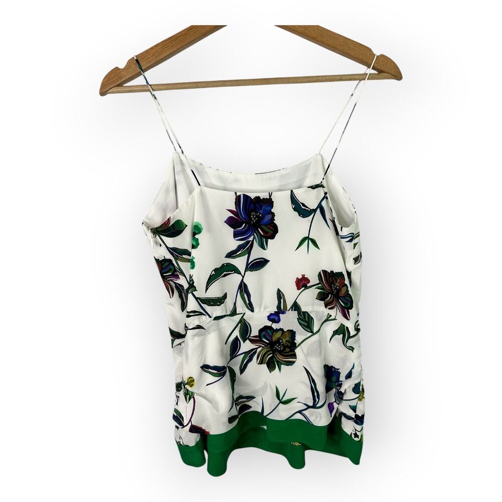 Derek Lam 10 Crosby Womens size 2 Floral Tank Spaghetti Strap Tank Blouse